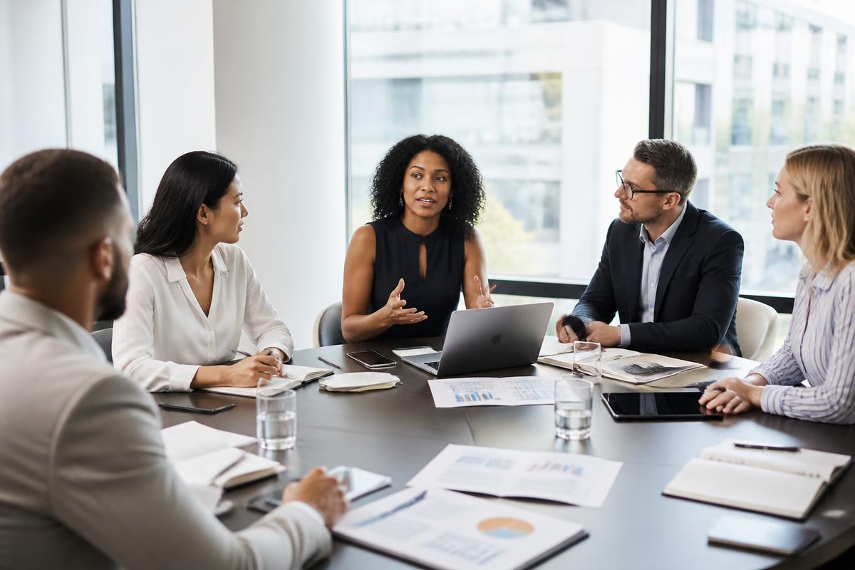 Christina Howard leading a client strategy meeting